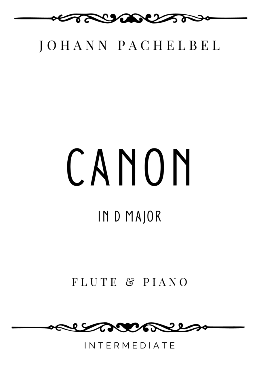 Pachelbel - Canon in D Major - Intermediate (arr. Piacere Music Sheets)