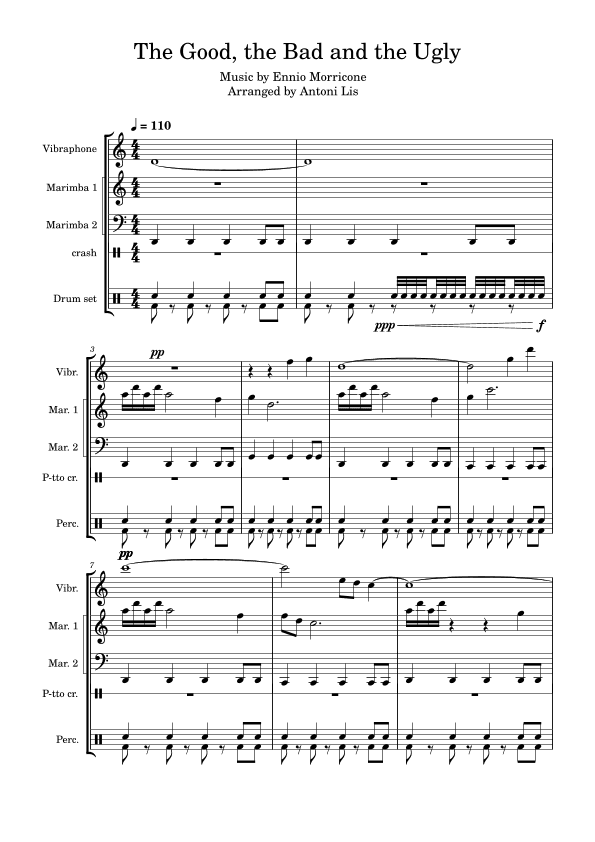 The Good, The Bad And The Ugly (main Title) (arr. Antoni Lis)