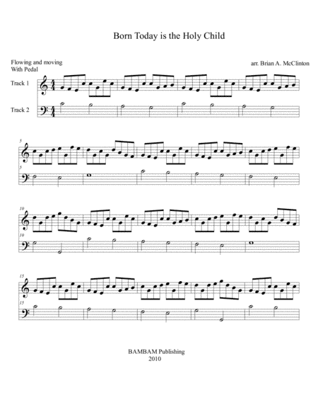 Born Today is the Holy Child (arr. BAMBAM Publishing)