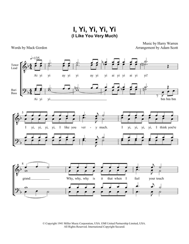 I Yi, Yi, Yi, Yi Like You Very Much (arr. Adam Scott)