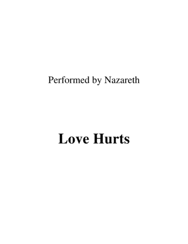 Love Hurts (arr. Ronn M)
