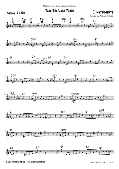 Melodic Jazz Improvisation Series: Take The Last Train (C instruments)