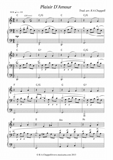 Plaisir D'amour (arr. R A Chappell)