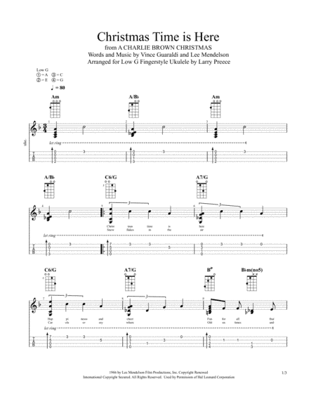 Christmas Time Is Here (arr. Larry Preece)