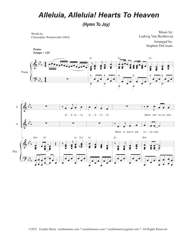Alleluia, Alleluia! Hearts To Heaven (SATB) (arr. Stephen DeCesare)
