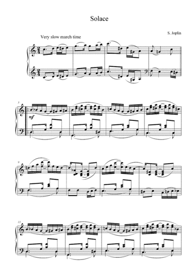 Joplin - Solace for piano solo (arr. MPS)