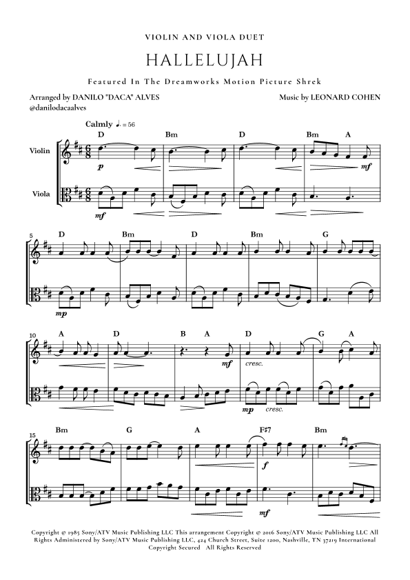 Hallelujah (arr. Danilo "Daca" Alves)
