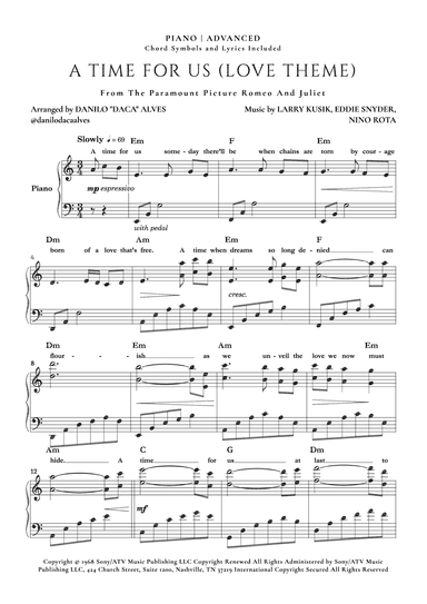 A Time For Us (love Theme) (arr. Danilo "Daca" Alves)