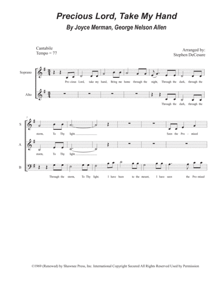 Precious Lord Take My Hand (arr. Stephen DeCesare)