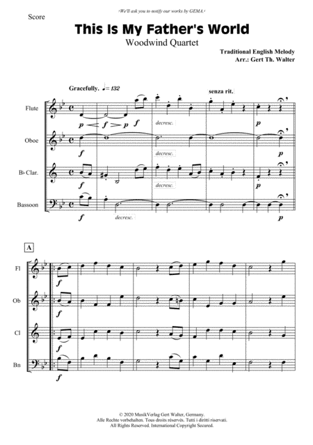 This Is My Father's World (arr. Gert Th. Walter)