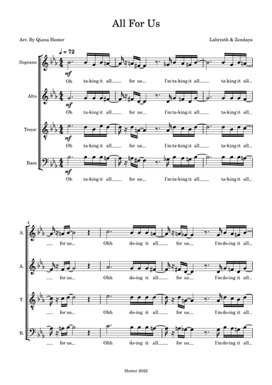 All For Us (arr. Qiana Hester)