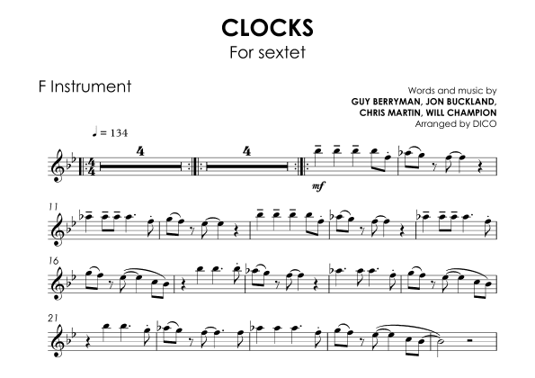 Clocks (arr. Dico)