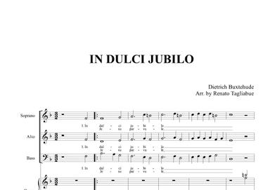 BUXTEHUDE - IN DULCI JUBILO - Arr. for SAB Choir and Organ - BuxWV 52 (arr. Renato Tagliabue)