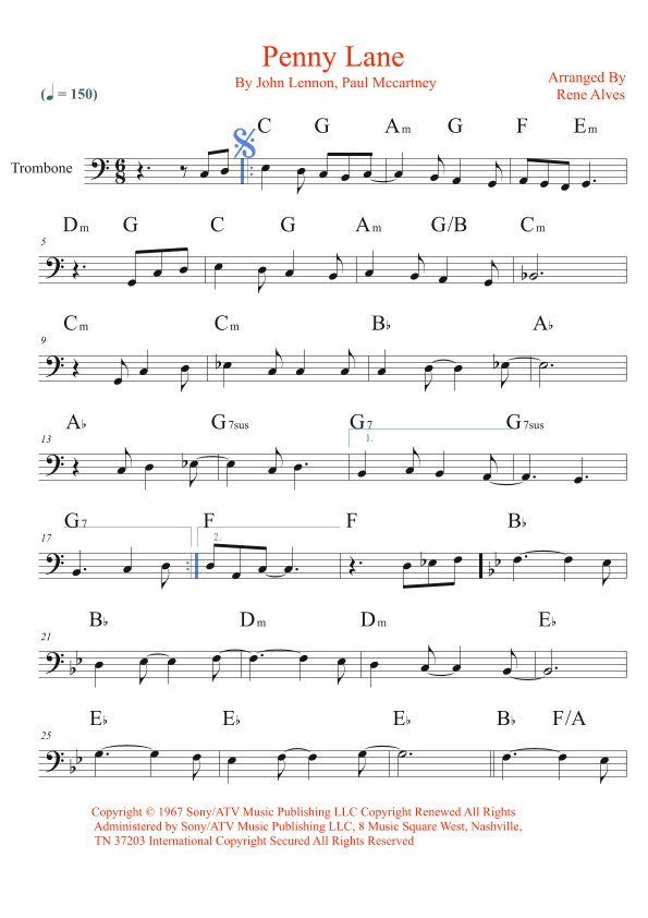 Penny Lane (arr. Rene Alves)