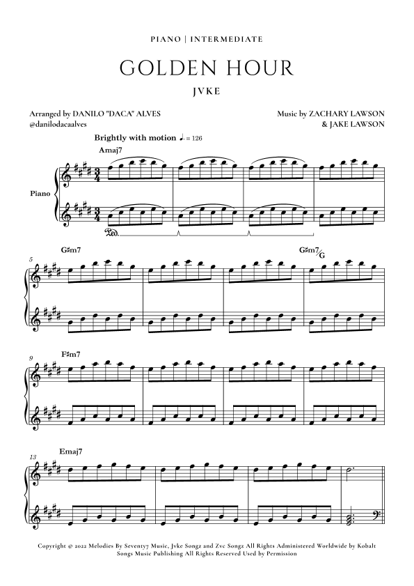 Golden Hour (arr. Danilo "Daca" Alves)