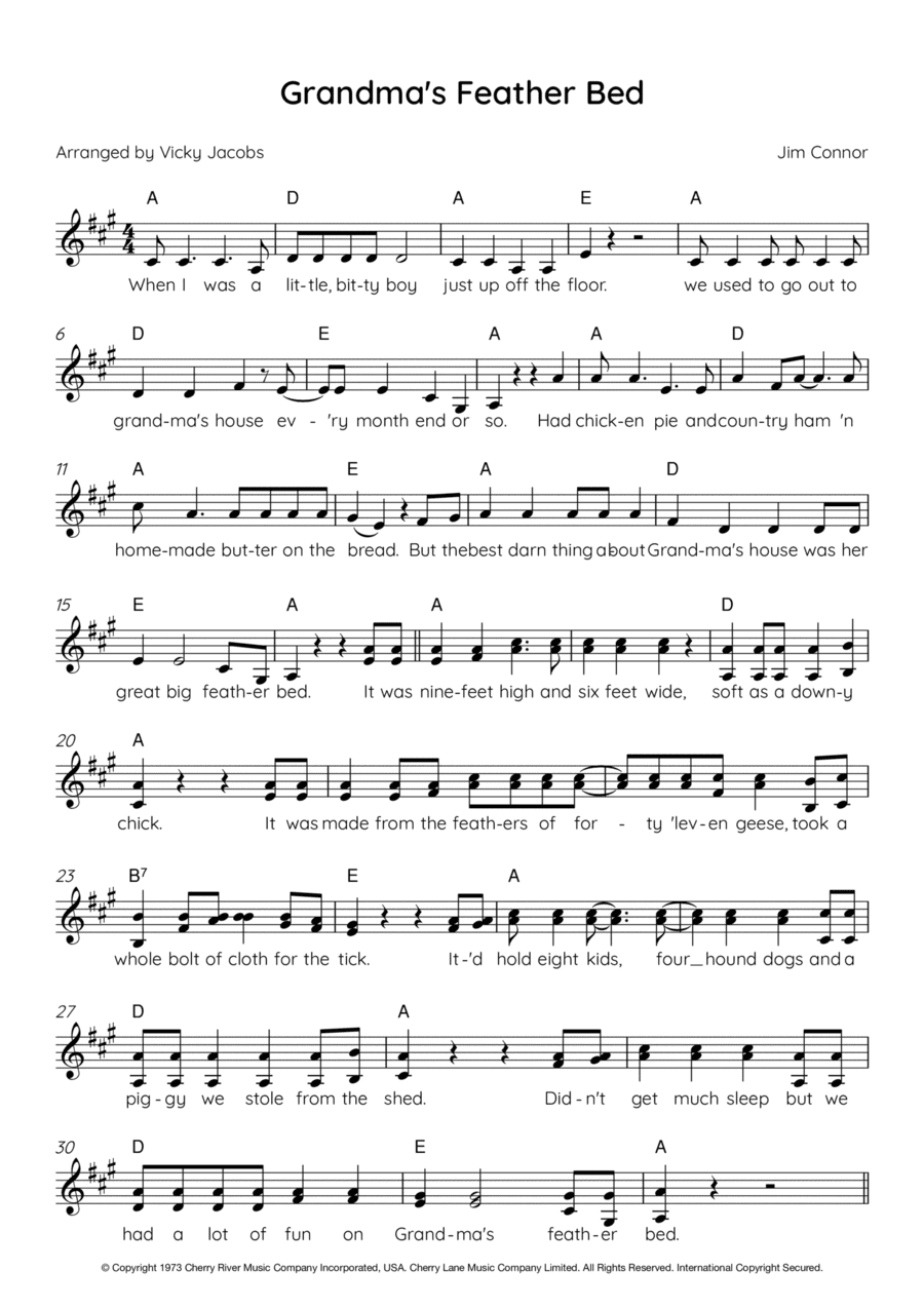 Grandma's Feather Bed (arr. Vicky Jacobs)