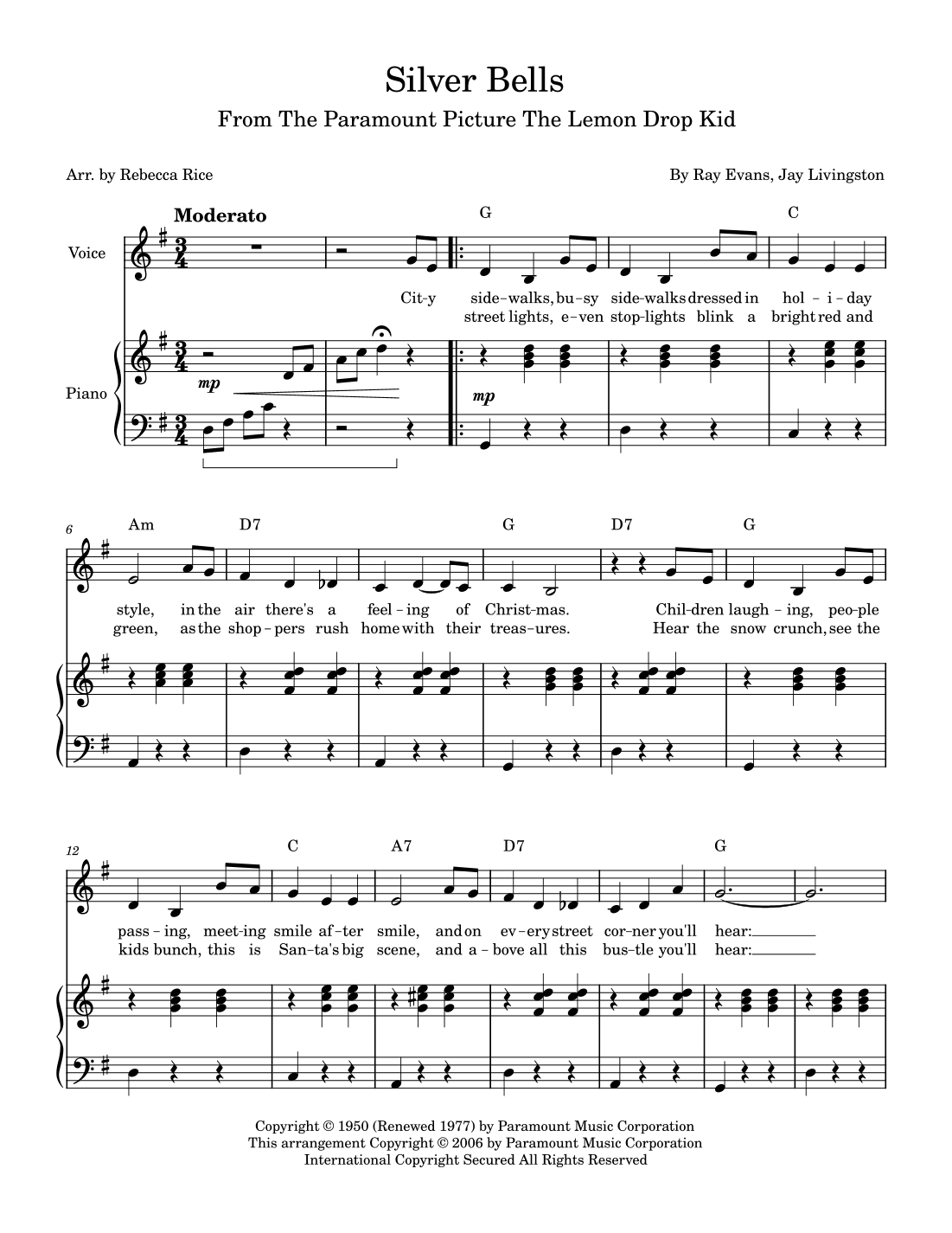 Silver Bells (arr. Rebecca Rice)