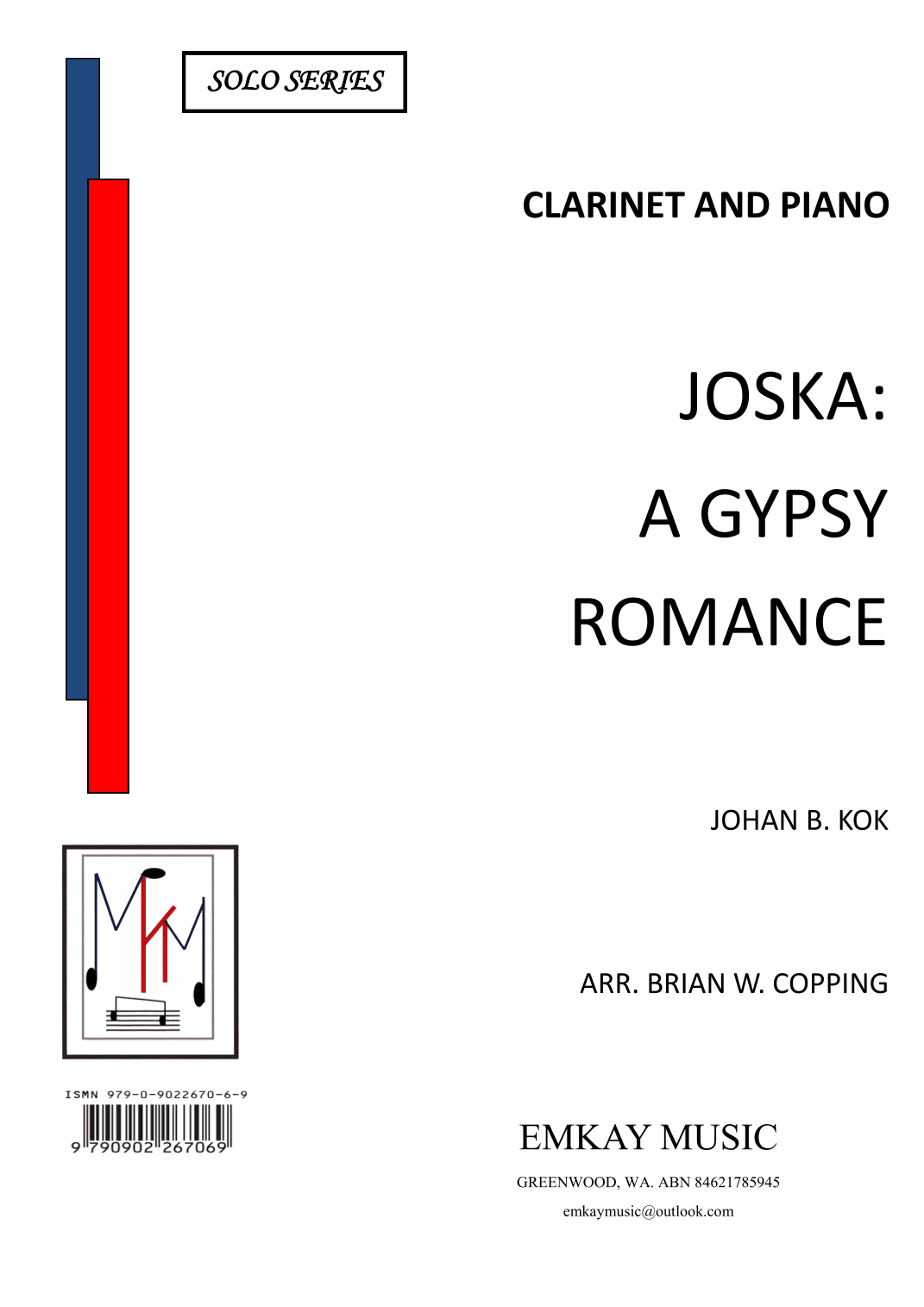 JOSKA: A GYPSY ROMANCE – CLARINET & PIANO (arr. BRIAN W. COPPING)