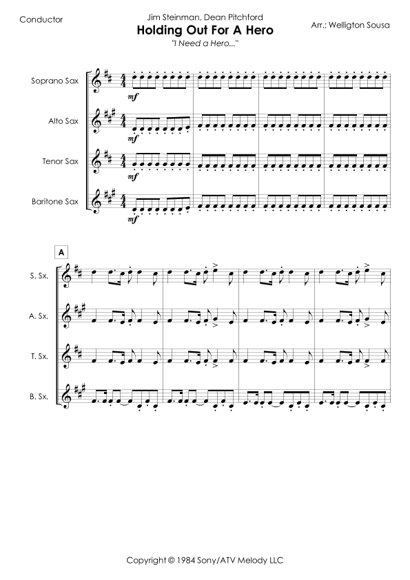 Holding Out For A Hero (arr. Jose Welligton Sousa de Castro)