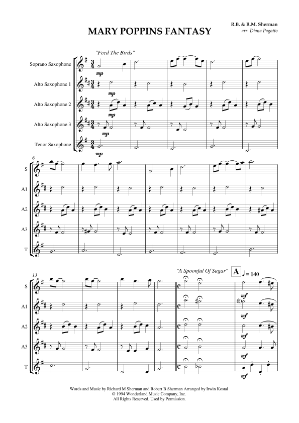 Mary Poppins: A Symphonic Fantasy (arr. Diana Pagotto)