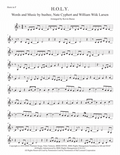 H.O.L.Y. (arr. Kevin Busse)