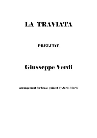 La Traviata (prelude Act I) (arr. Jordi Martí)