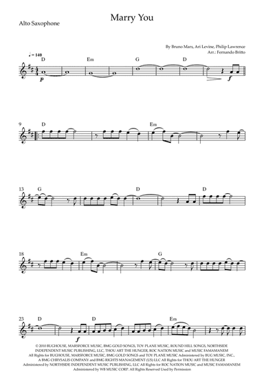 Marry You (arr. Fernando Britto)