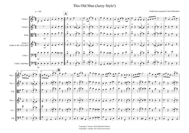 This Old Man (Jazzy Style!) for String Orchestra (arr. David Burndrett)