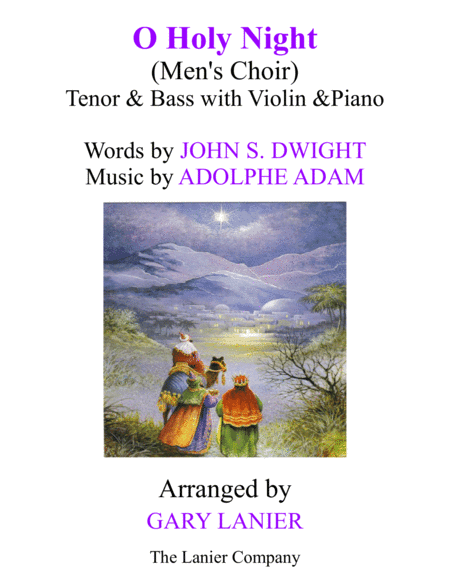 O HOLY NIGHT (Men's Choir - TB with Violin & Piano/Score & Parts included) (arr. Gary Lanier)
