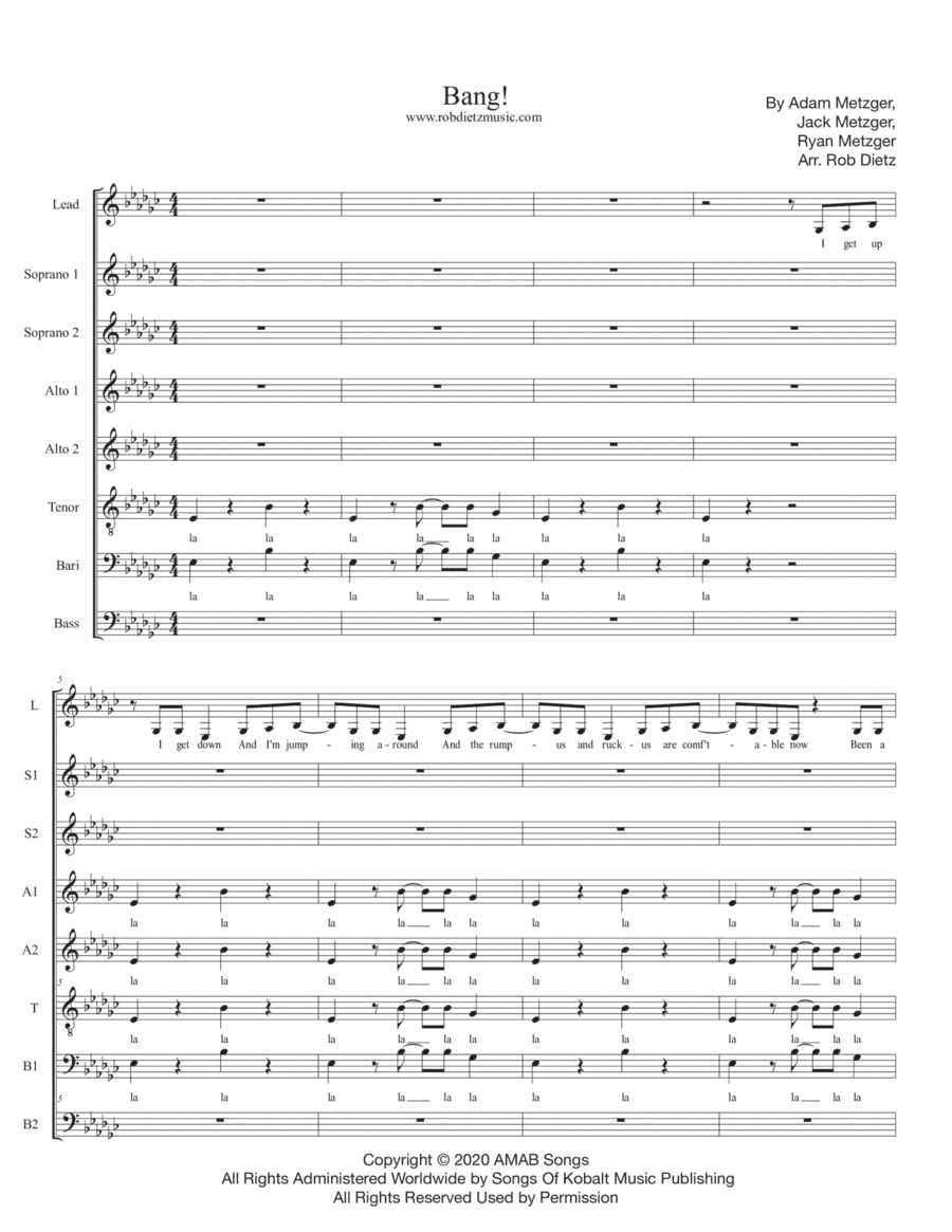 Bang! (arr. Rob Dietz)