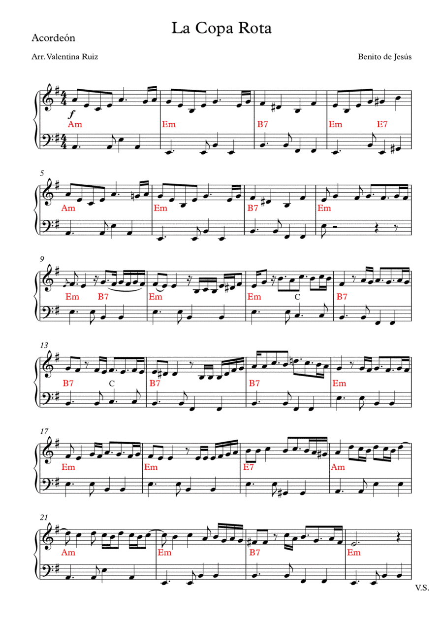 Copa Rota (arr. Valentina Ruiz)