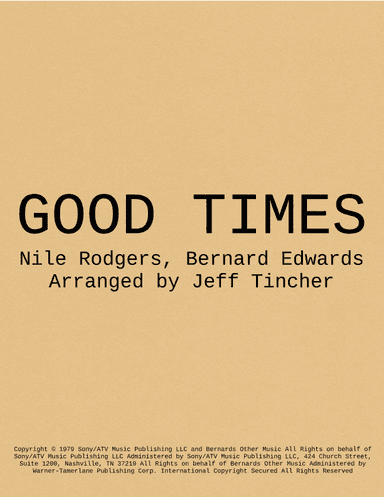Good Times (arr. Jeff Tincher)