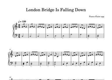 London Bridge Is Falling Down - piano (arr. Piano eTutor app)