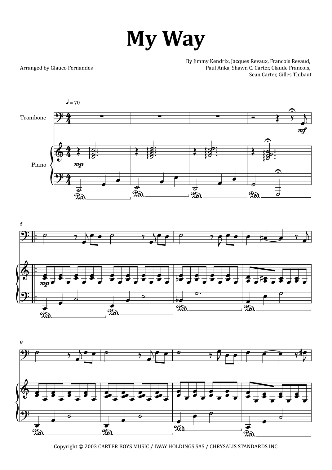 I Did It My Way (arr. Glauco Fernandes)