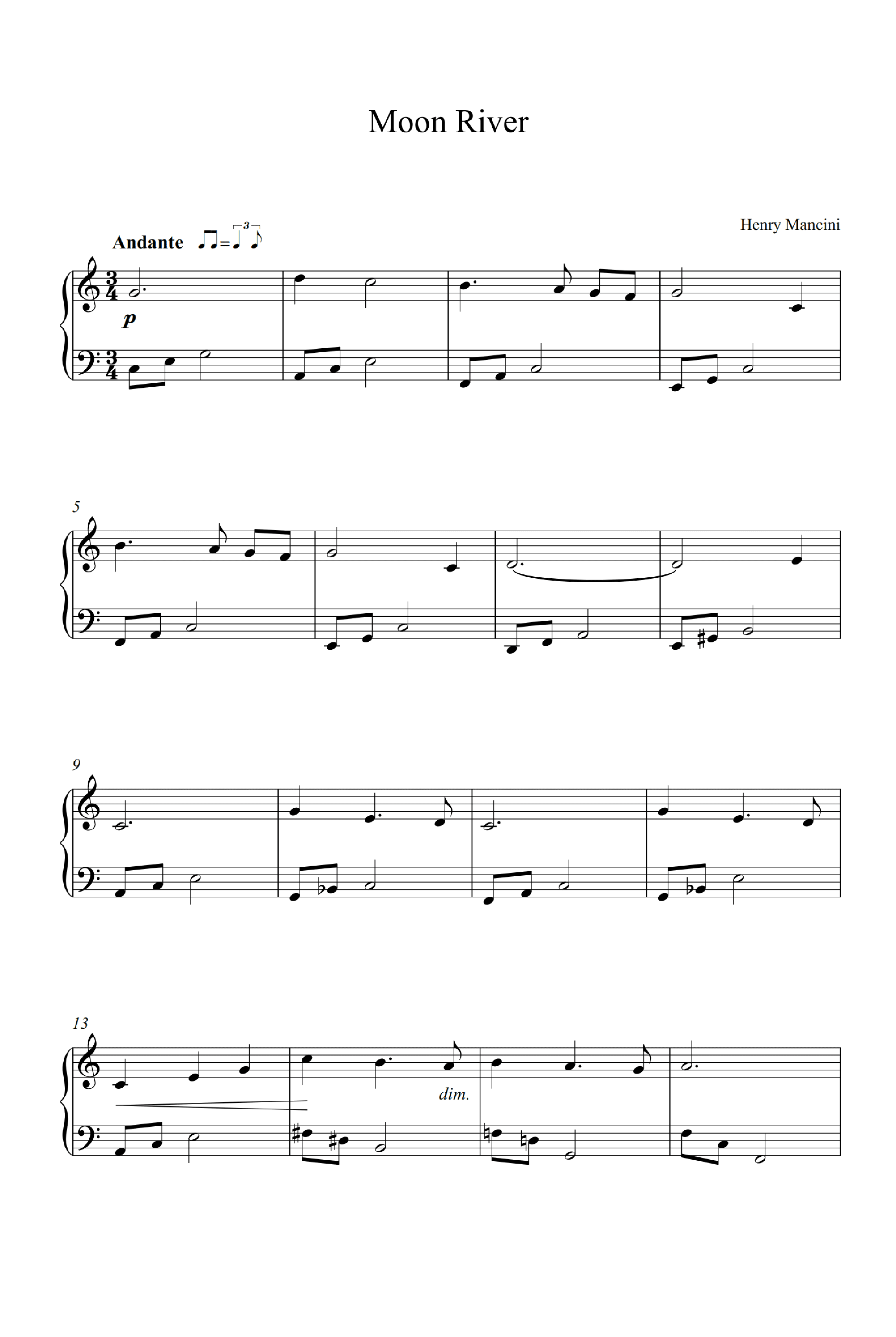 Moon River (arr. Henry Mancini)