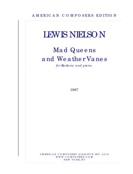 [Nielson] Mad Queens and Weather Vanes