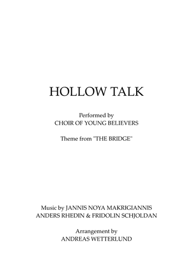 Hollow Talk (arr. Andreas Wetterlund)