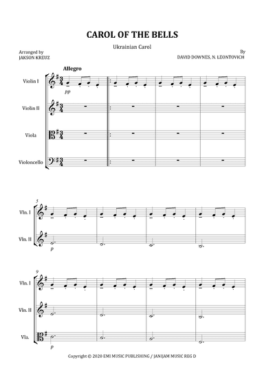 Carol Of The Bells (arr. Jakson Kreuz)