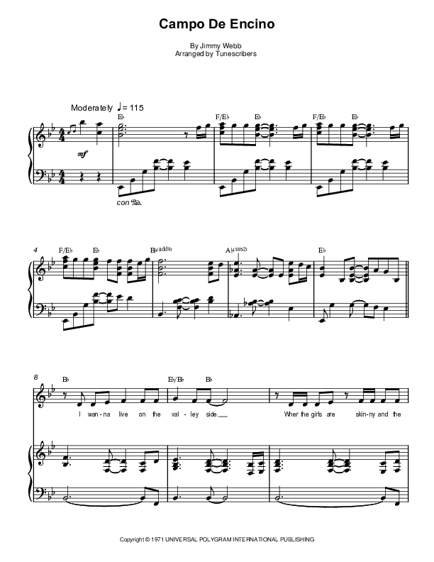 Campo De Encino (arr. Tunescribers)