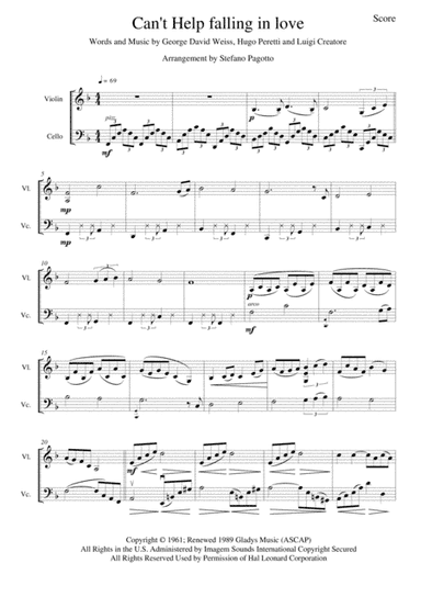 Can't Help Falling In Love (arr. Stefano Pagotto)