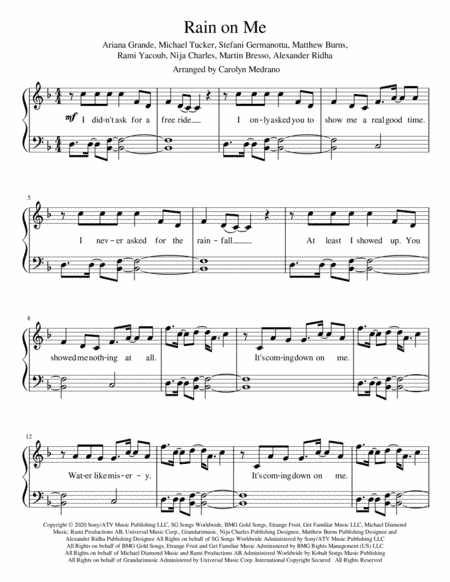 Rain On Me (arr. Carolyn Medrano)