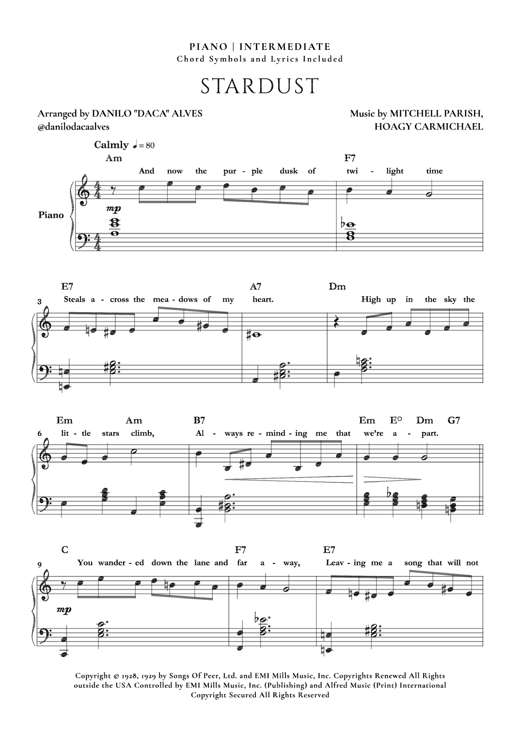 Stardust (arr. Danilo "Daca" Alves)
