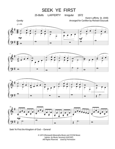 Seek Ye First (arr. Richard Giszczak)