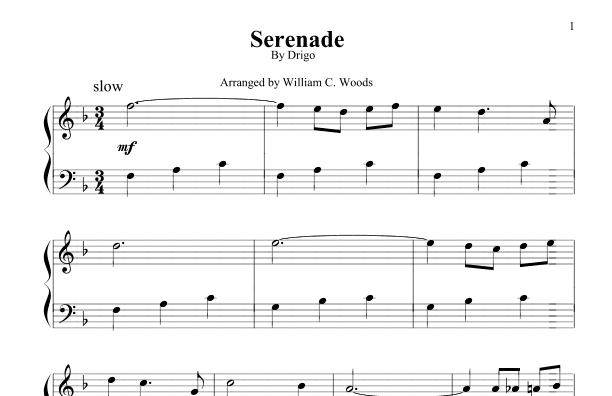 Serenade (arr. William C. Woods)