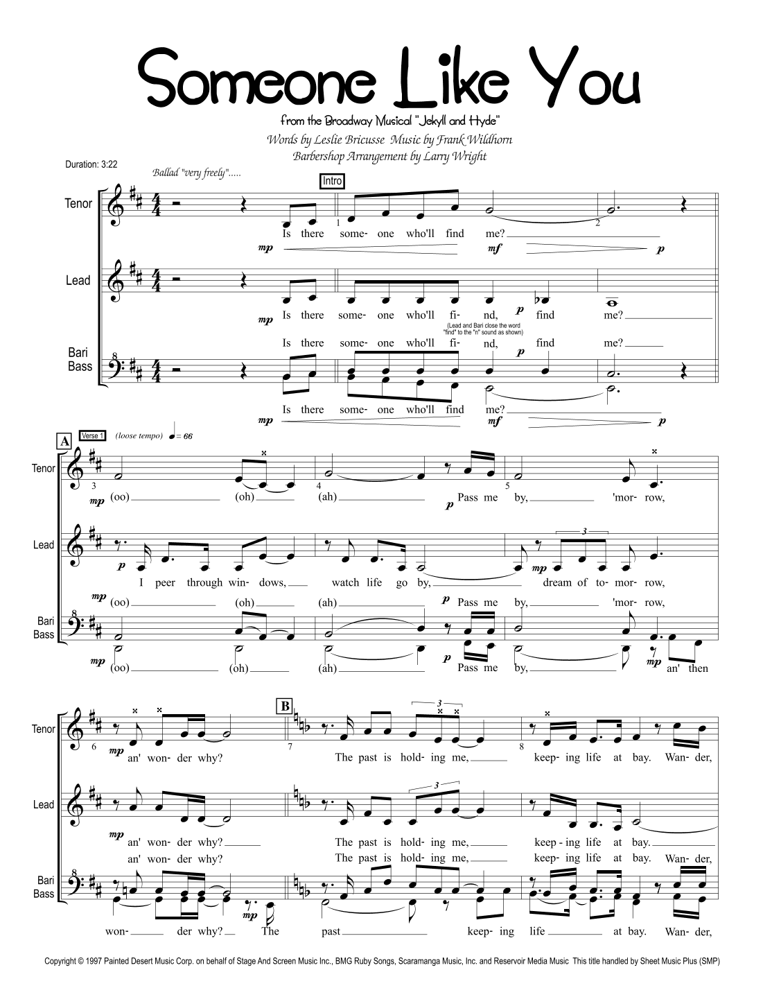 Someone Like You (arr. Larry Wright)