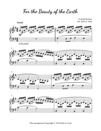 For the Beauty of the Earth (arr. Julie A. Lind)