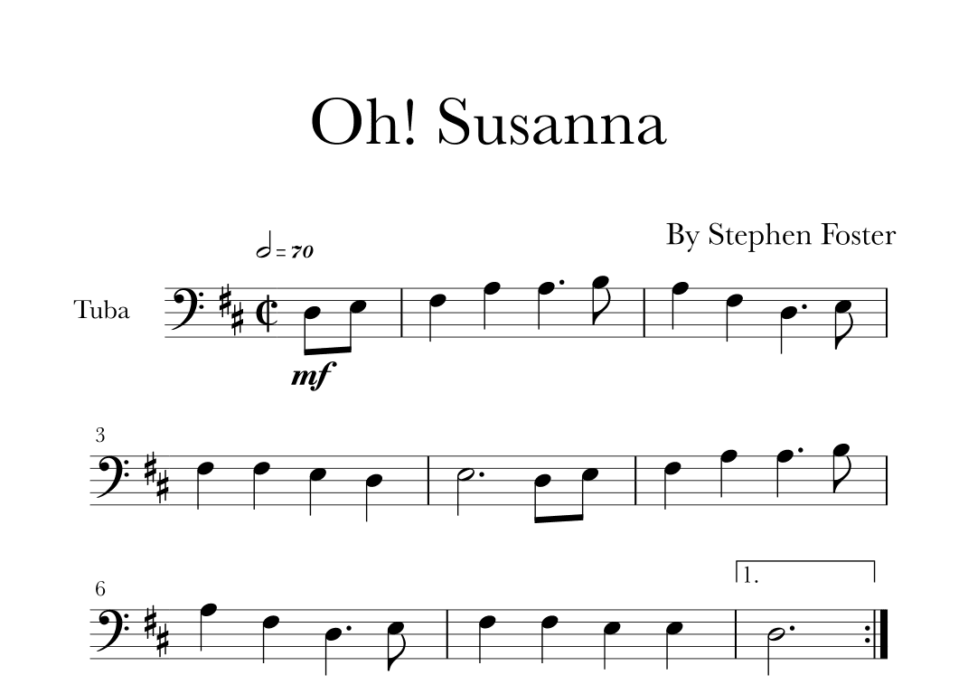 Oh! Susanna (arr. Glauco Fernandes)
