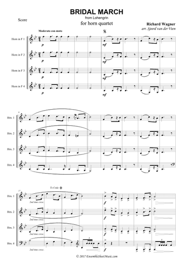 Bridal March from Lohengrin (arr. Sjoerd van der Veen)