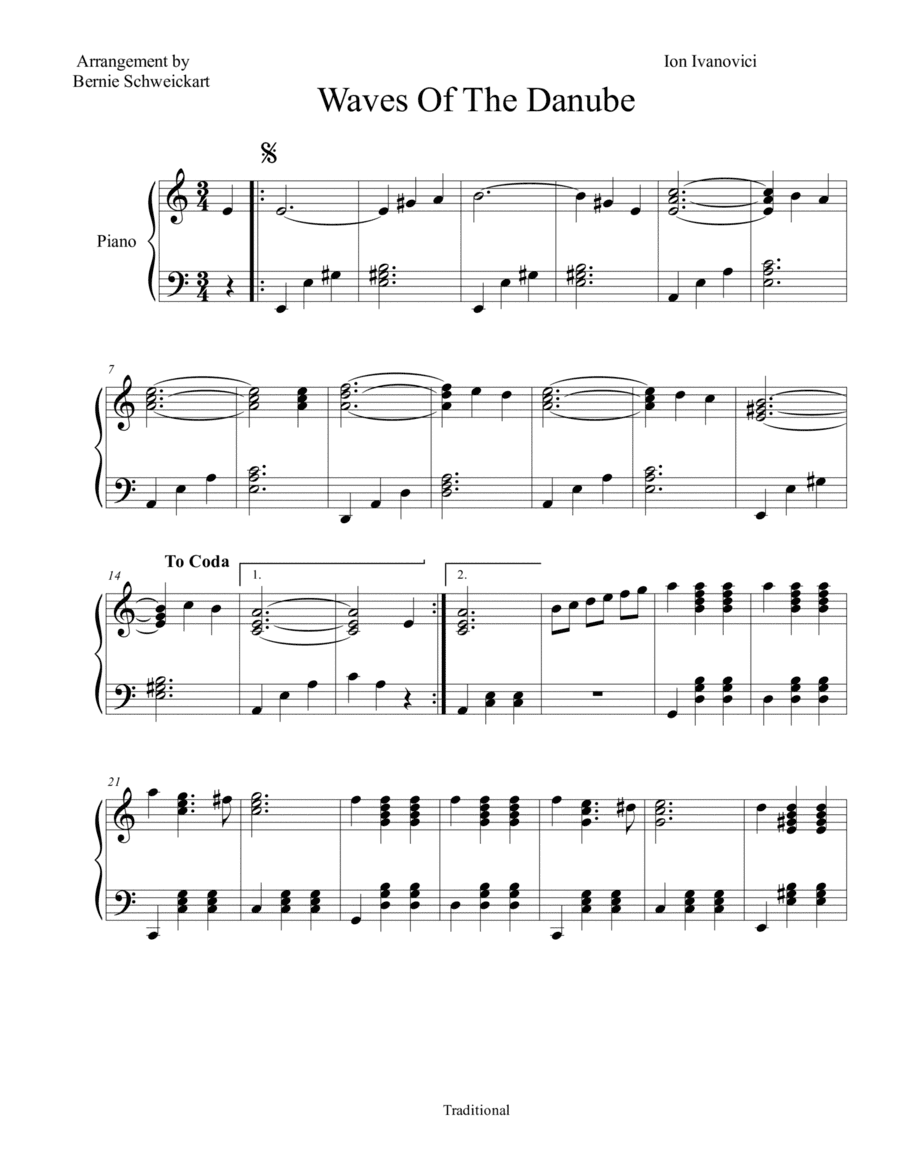 Waves Of The Danube (arr. Bernie Schweickart)