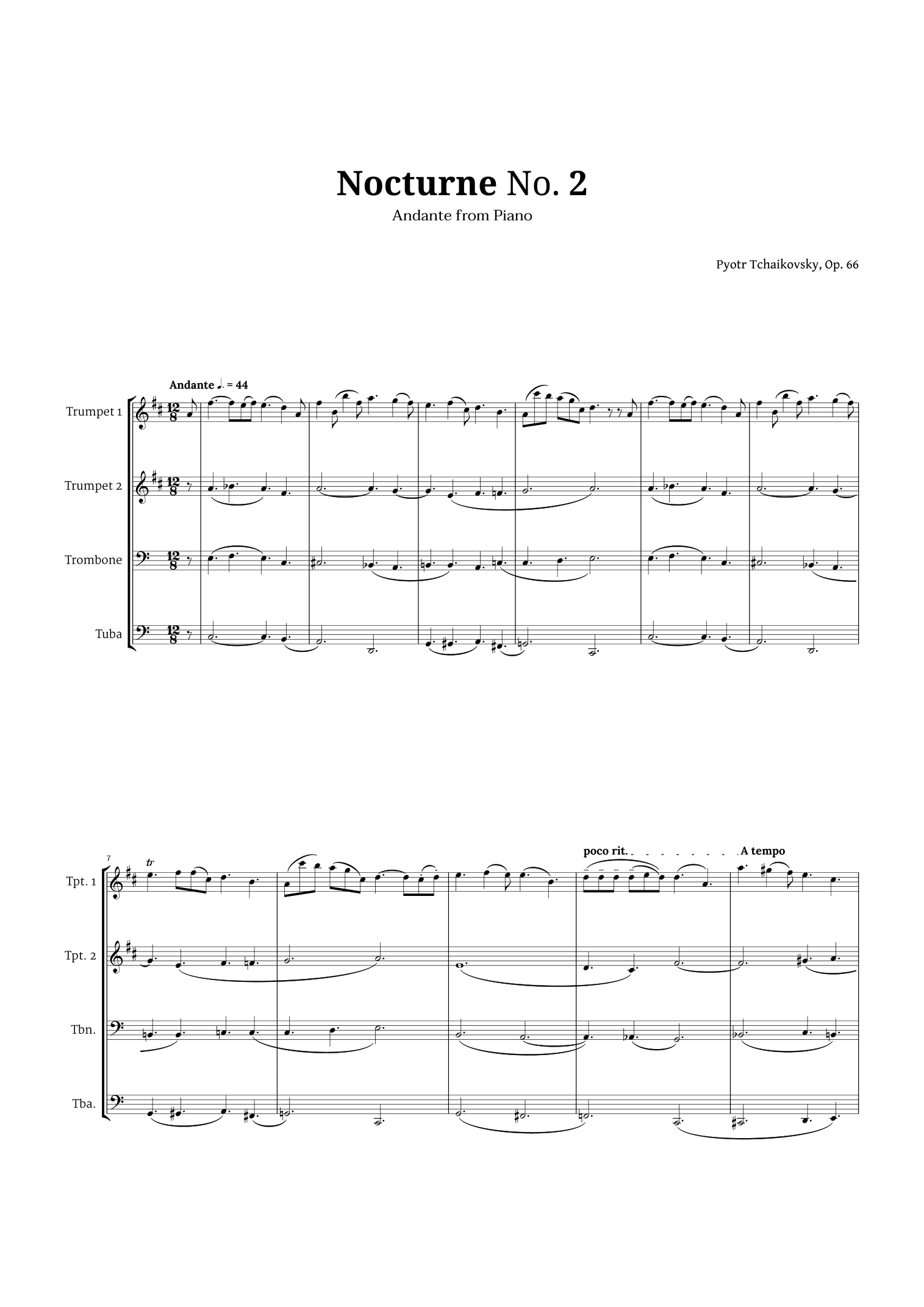 Nocturne by Chopin for Brass Quartet (arr. Langanho)